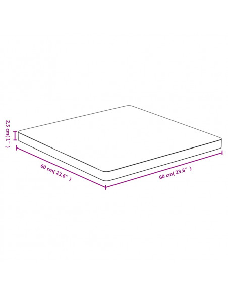 Piano del Tavolo 60x60x2,5 cm in Bambù
