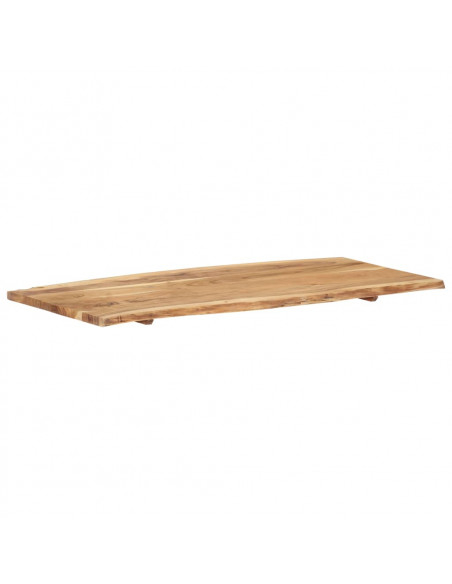 Piano del Tavolo in Legno Massello di Acacia 118x(50-60)x2,5 cm