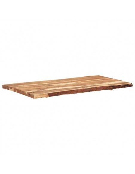Piano del Tavolo in Legno Massello di Acacia 118x(50-60)x3,8 cm