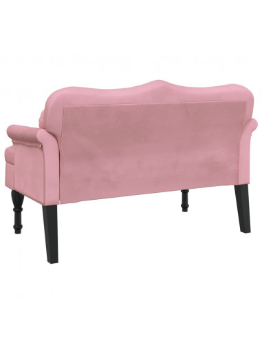 Panca con Cuscini Rosa 120,5x65x75 cm in Velluto