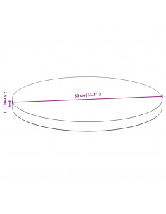 Piano del Tavolo Ø30x2,5 cm in Bambù