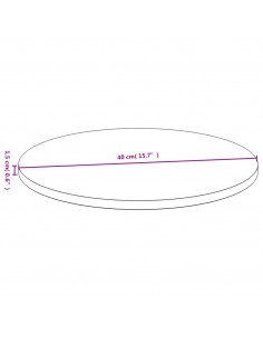 Piano del Tavolo Ø40x1,5 cm in Bambù