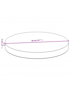 Piano del Tavolo Ø40x4 cm in Bambù