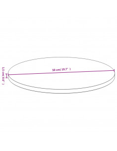 Piano del Tavolo Ø50x1,5 cm in Bambù