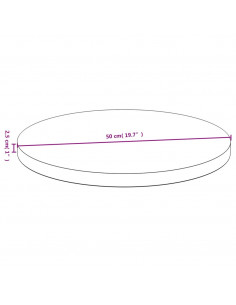 Piano del Tavolo Ø50x2,5 cm in Bambù