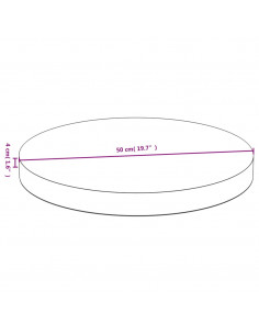 Piano del Tavolo Ø50x4 cm in Bambù