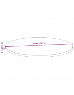 Piano del Tavolo Ø70x1,5 cm in Bambù