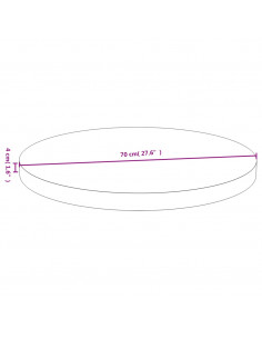 Piano del Tavolo Ø70x4 cm in Bambù