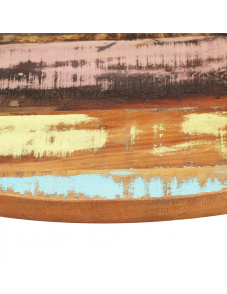 Piano del Tavolo Rotondo 40 cm 25-27 mm in Massello di Recupero
