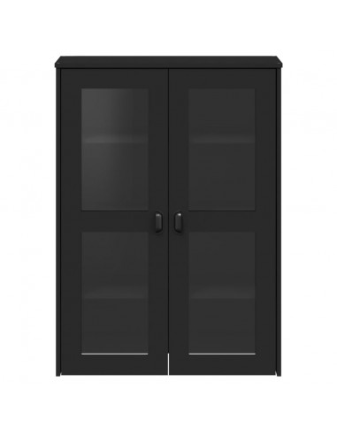 Piano per Credenza VIKEN Nero in Legno Massello di Pino
