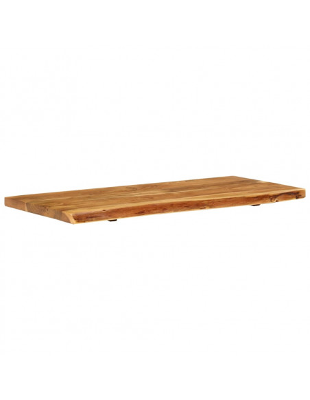Piano per Lavabo Bagno in Massello di Acacia 114x52x4 cm