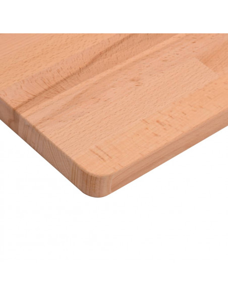 Piano per Scrivania 100x50x1,5 cm in Legno Massello di Faggio