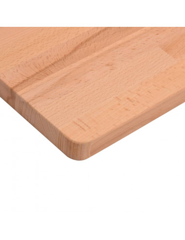 Piano per Scrivania 110x60x1,5 cm in Legno Massello di Faggio