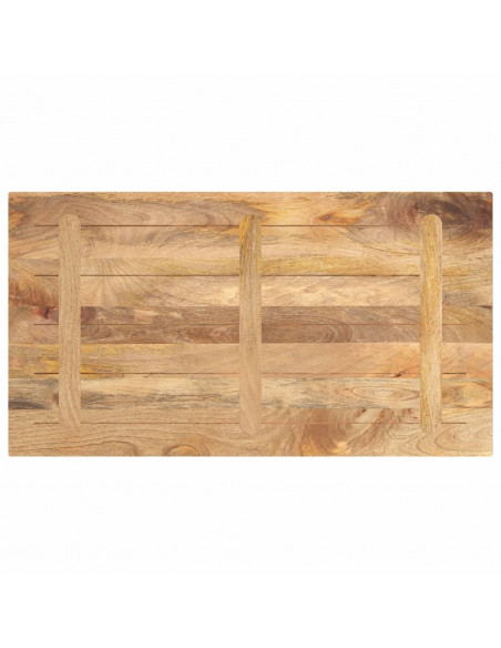 Piano per Tavolo 100x50x3,8cm Rettangolare Legno Massello Mango