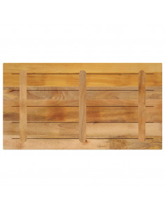 Piano per Tavolo 100x60x2,5 cm Rettangolare Legno Mango Grezzo