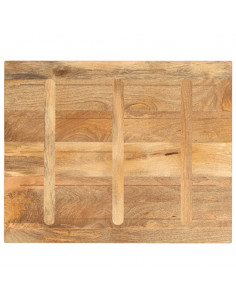 Piano per Tavolo 100x80x3,8cm Rettangolare Legno Massello Mango