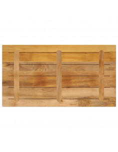 Piano per Tavolo 110x50x2,5cm Rettangolare Legno Mango Grezzo