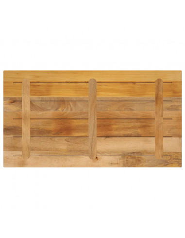 Piano per Tavolo 110x50x2,5cm Rettangolare Legno Mango Grezzo