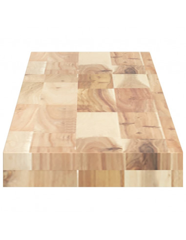 Piano per Tavolo 120x20x4cm Rettangolare Legno Massello Acacia
