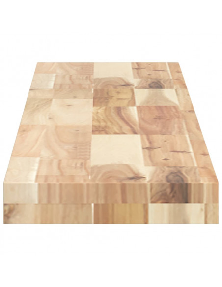 Piano per Tavolo 120x20x4cm Rettangolare Legno Massello Acacia
