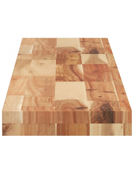 Piano per Tavolo 120x20x4cm Rettangolare Legno Massello Acacia