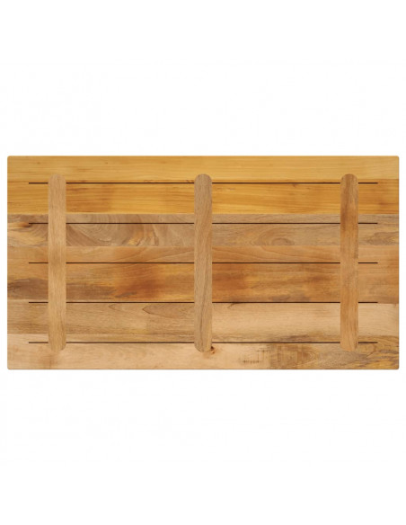 Piano per Tavolo 120x60x2,5cm Rettangolare Legno Mango Grezzo