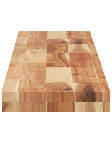 Piano per Tavolo 140x20x4cm Rettangolare Legno Massello Acacia