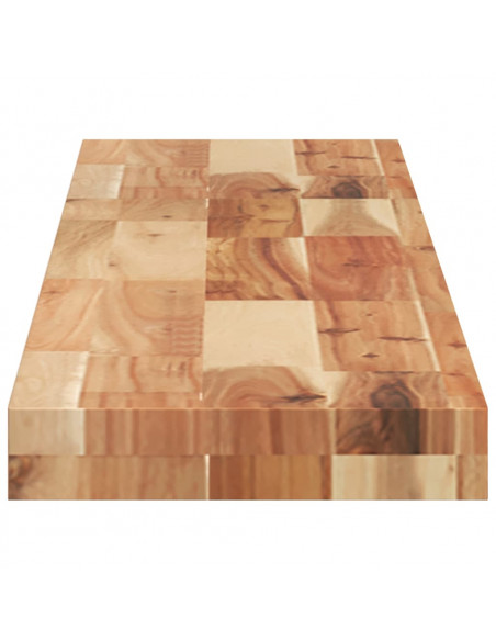Piano per Tavolo 140x20x4cm Rettangolare Legno Massello Acacia