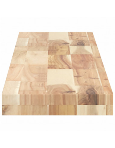 Piano per Tavolo 140x20x4cm Rettangolare Legno Massello Acacia