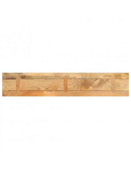 Piano per Tavolo 140x30x2,5cm Rettangolare Legno Massello Mango