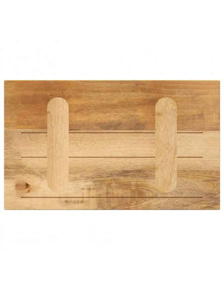 Piano per Tavolo 40x20x2,5cm Rettangolare Legno di Mango Grezzo
