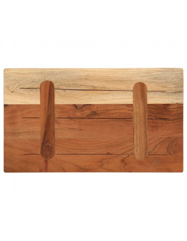 Piano per Tavolo 40x20x2,5cm Rettangolare Legno Massello Acacia
