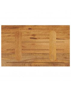 Piano per Tavolo 40x20x2,5cm Rettangolare Legno Massello Mango