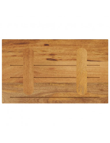 Piano per Tavolo 40x20x2,5cm Rettangolare Legno Massello Mango
