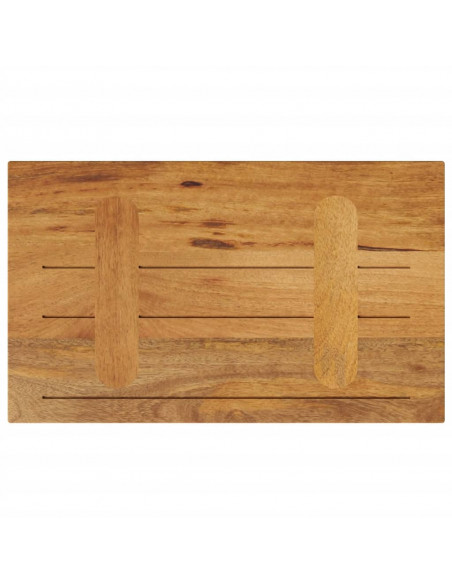 Piano per Tavolo 40x20x3,8 cm Rettangolare Legno Massello Mango