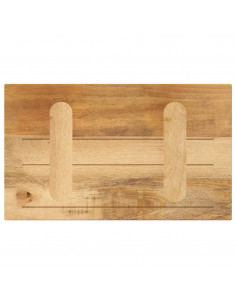 Piano per Tavolo 40x30x2,5cm Rettangolare Legno di Mango Grezzo
