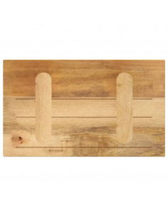 Piano per Tavolo 40x30x3,8cm Rettangolare Legno di Mango Grezzo