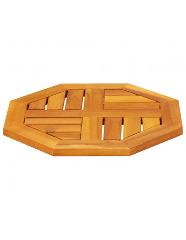 Piano per Tavolo 40x40x2 cm Ottagonale Legno Massello di Acacia