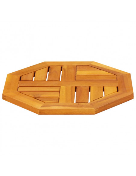 Piano per Tavolo 40x40x2 cm Ottagonale Legno Massello di Acacia