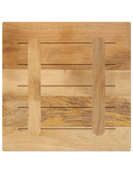 Piano per Tavolo 40x40x2,5 cm Quadrato Legno di Mango Grezzo