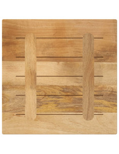 Piano per Tavolo 40x40x3,8 cm Quadrato Legno di Mango Grezzo