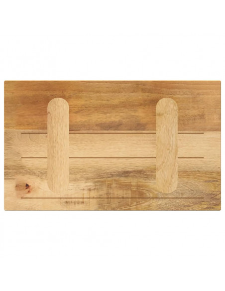 Piano per Tavolo 50x20x2,5cm Rettangolare Legno di Mango Grezzo