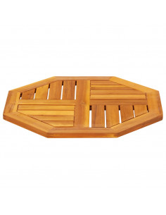 Piano per Tavolo 50x50x2 cm Ottagonale Legno Massello di Acacia