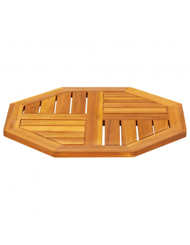 Piano per Tavolo 50x50x2 cm Ottagonale Legno Massello di Acacia