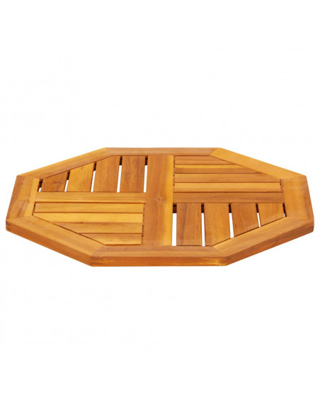 Piano per Tavolo 50x50x2 cm Ottagonale Legno Massello di Acacia