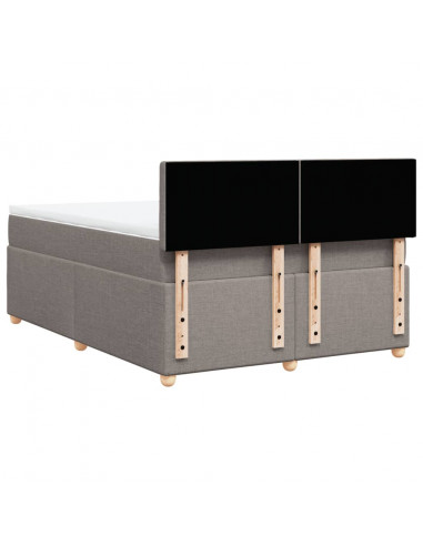 Giroletto a Molle con Materasso Tortora 160x200 cm in Tessuto