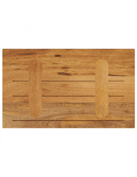 Piano per Tavolo 60x20x2,5cm Rettangolare Legno Massello Mango