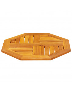 Piano per Tavolo 60x60x2 cm Ottagonale Legno Massello di Acacia