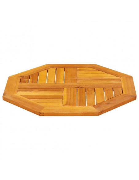 Piano per Tavolo 60x60x2 cm Ottagonale Legno Massello di Acacia