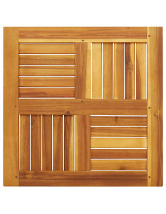 Piano per Tavolo 60x60x2 cm Quadrato Legno Massello di Acacia
